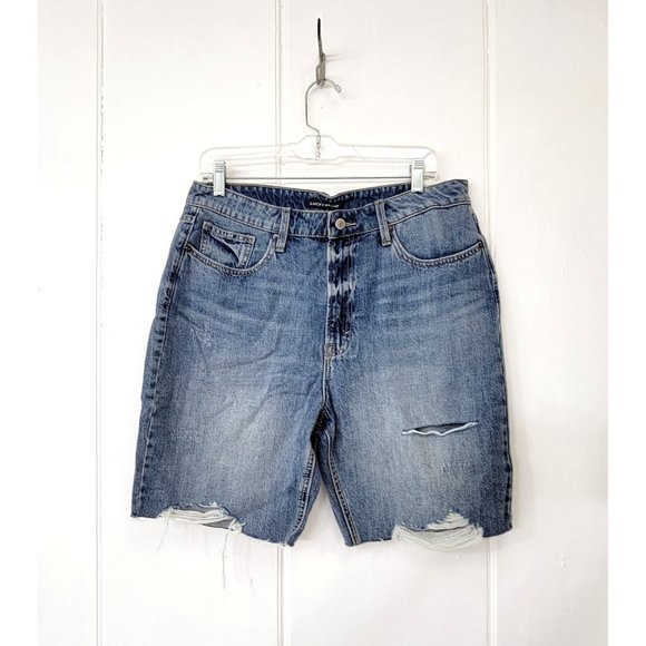 Lucky Brand High Rise Destroyed Denim Bermuda Shorts NWT - Picture 5 of 8